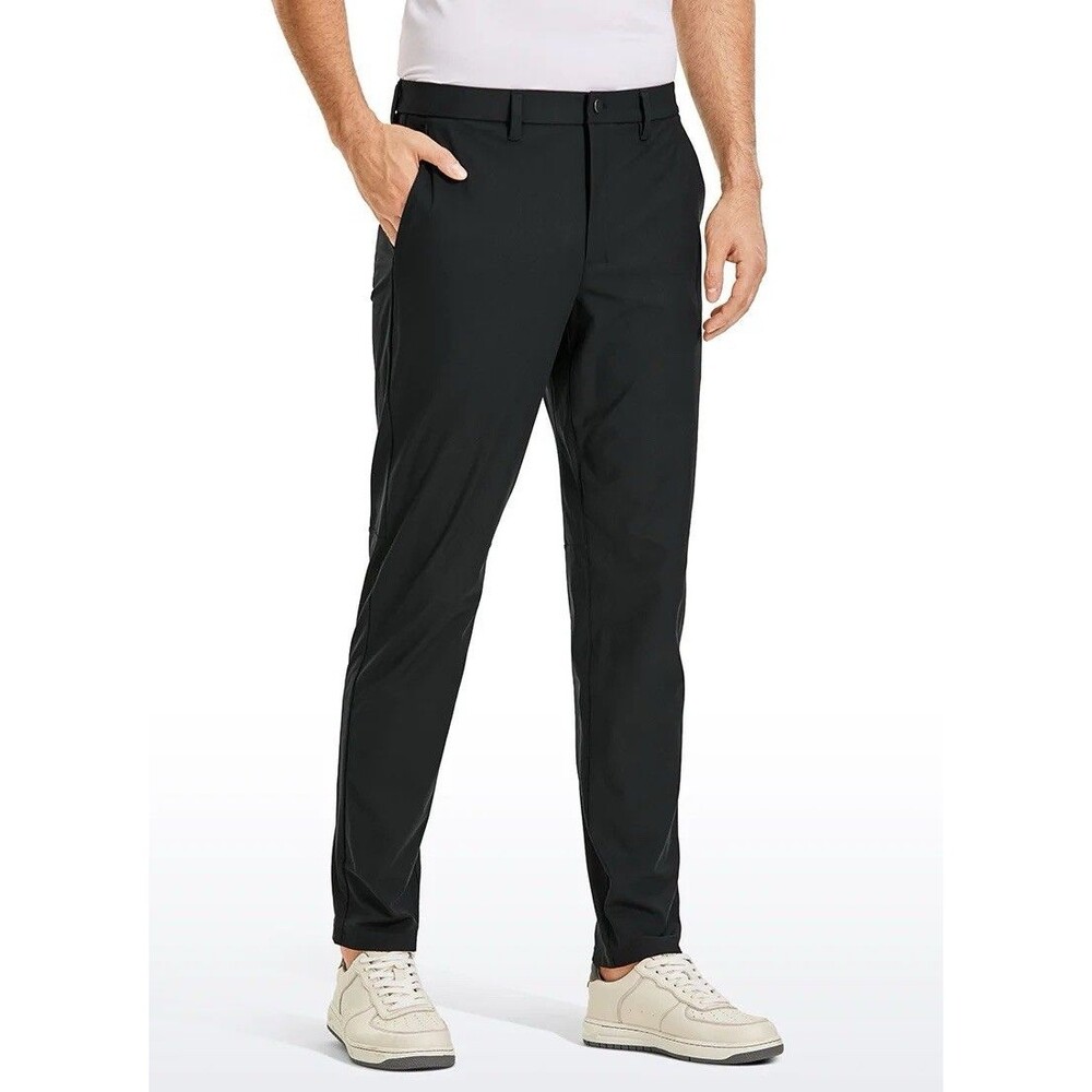CRZ Yoga All Day Comfy Pocket Golf Pants Mens SZ 38 30” Black Stretch Quick Dry